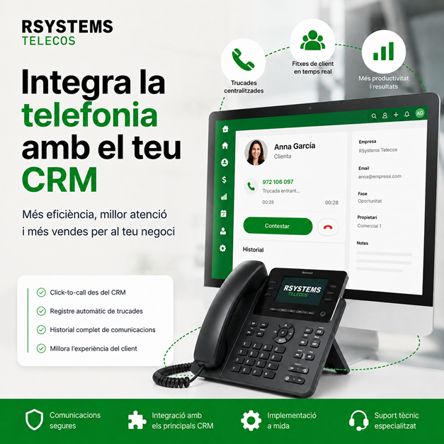 Com integrar telefonia amb CRM | RSystems Telecos