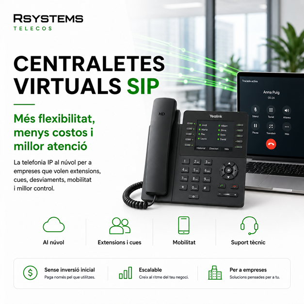 Què és una centraleta virtual SIP? | RSystems Telecos